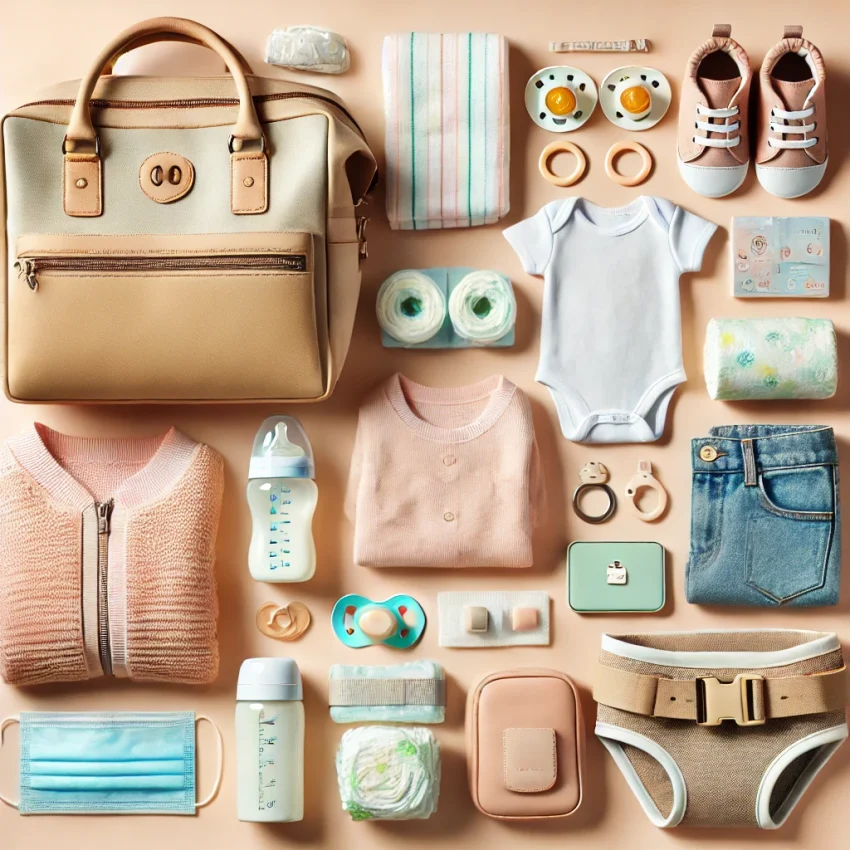 Essential things are shown which is a must need to carry while travelling with baby