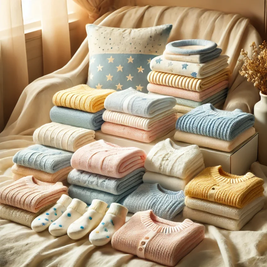 Lots of baby blanket size are displayed in various colors and various materials