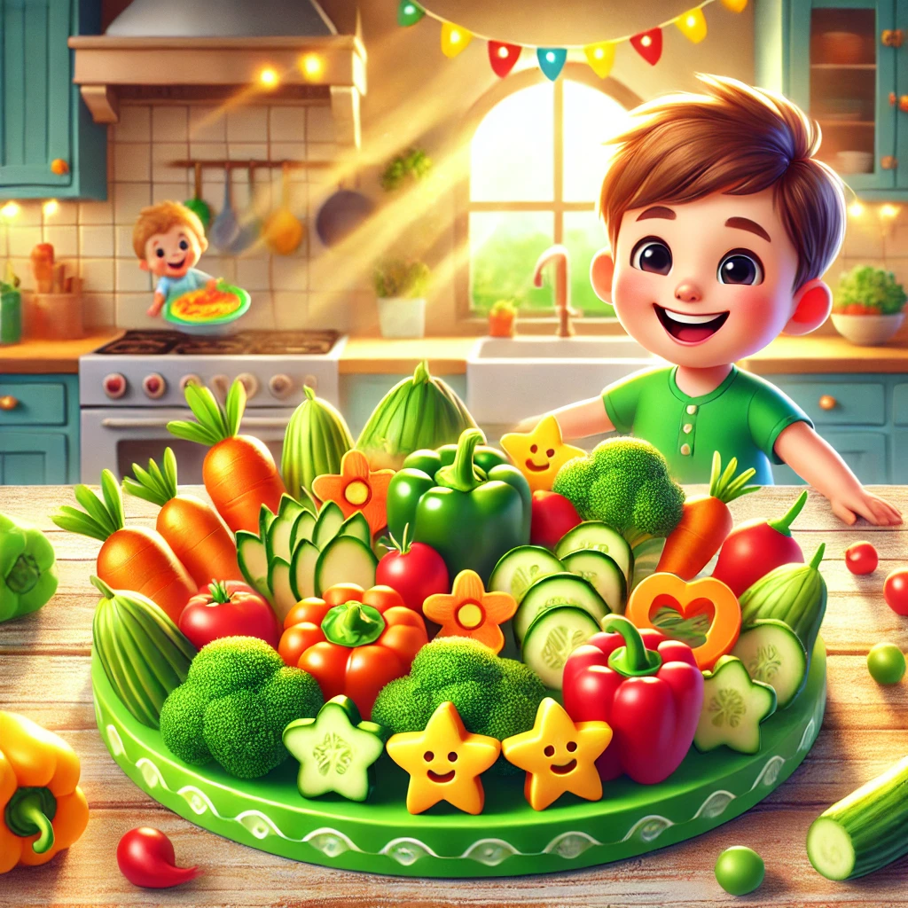 It emphasizes the colorful and joyful aspect of healthy eating